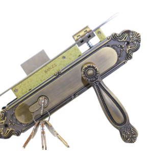 MC275-202-AB Steel and Mahogany lock